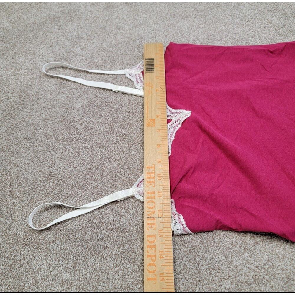 NWT Y2K Indie Layering Coquette Forever 21 Lace Trim Cami Tank Sz M Sangria Red - Picture 7 of 9